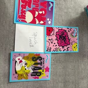 3 x “mallow style” cards squishmallows panini cute trading cards